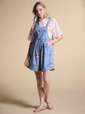 Her Universe Disney Princess Icons Allover Print Short Overalls Her Universe Exclusive, , hi-res